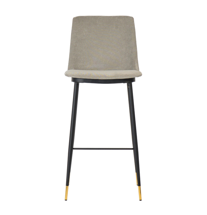 TOV Furniture Evora Grey Velvet Counter Stool (Set of 2) OTTOMANS, POUFS, + STOOLS