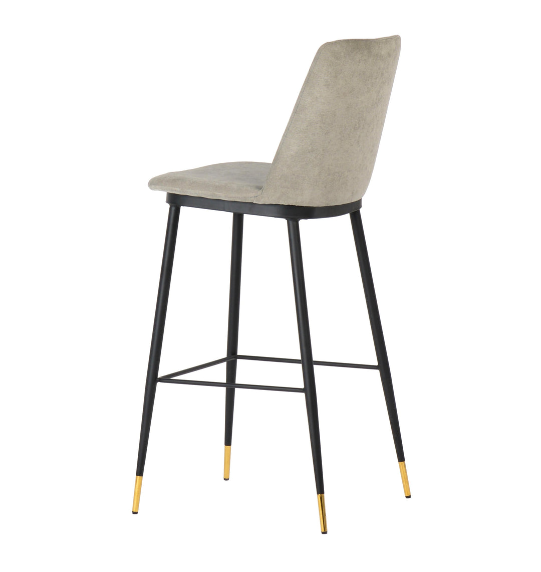 TOV Furniture Evora Grey Velvet Counter Stool (Set of 2) OTTOMANS, POUFS, + STOOLS