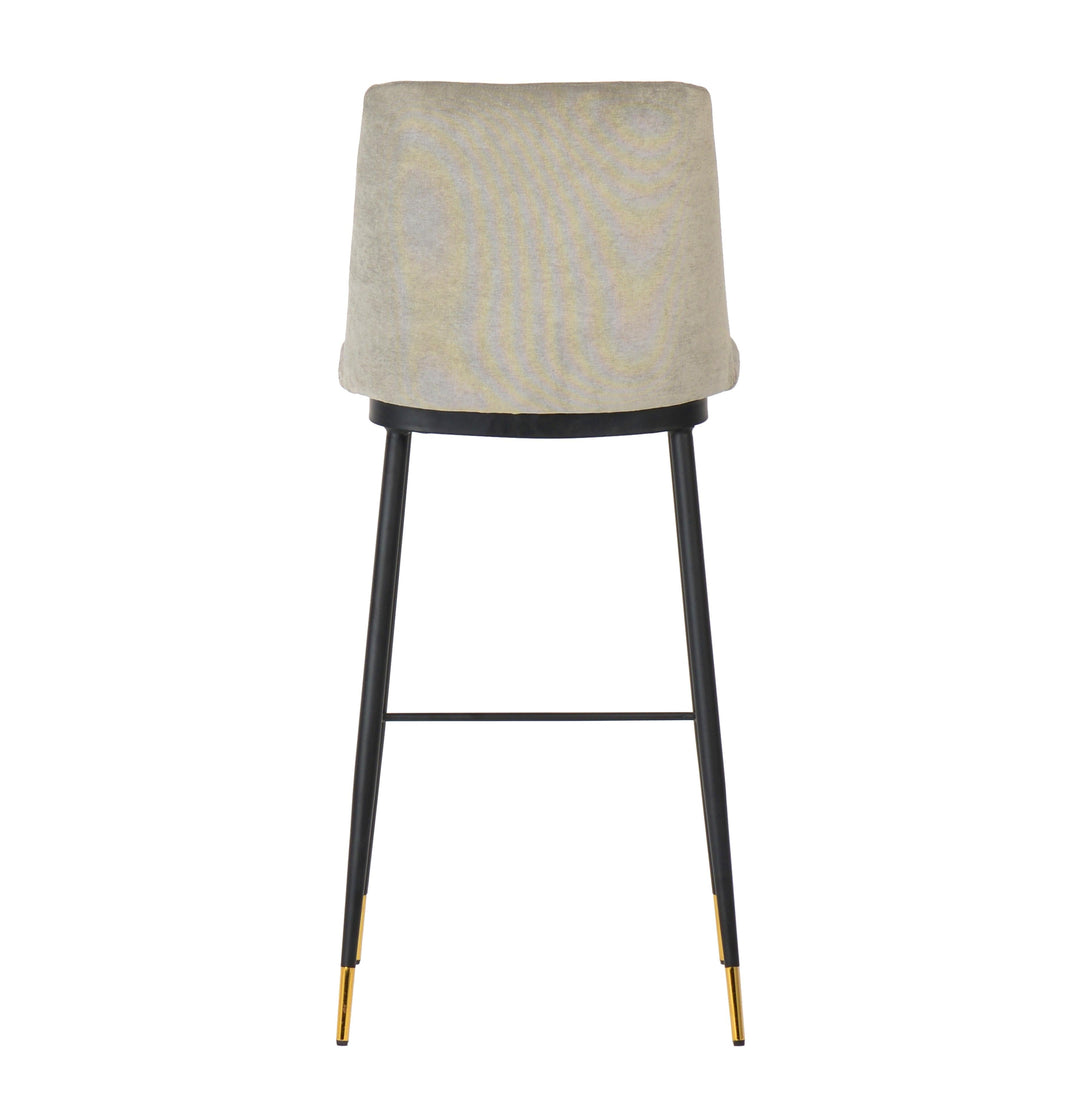 TOV Furniture Evora Grey Velvet Counter Stool (Set of 2) OTTOMANS, POUFS, + STOOLS
