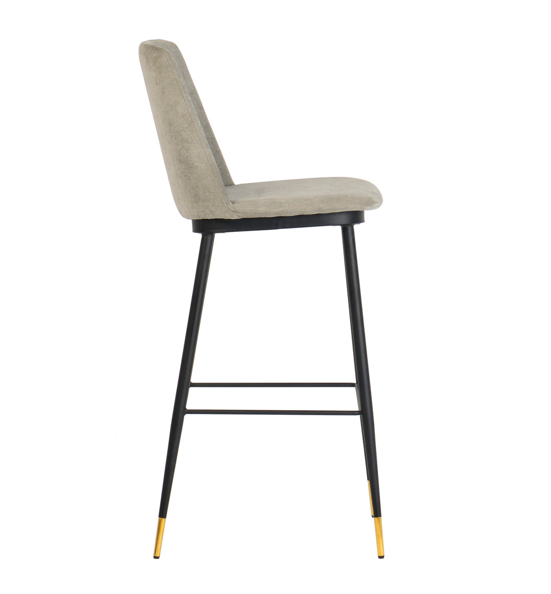 TOV Furniture Evora Grey Velvet Counter Stool (Set of 2) OTTOMANS, POUFS, + STOOLS