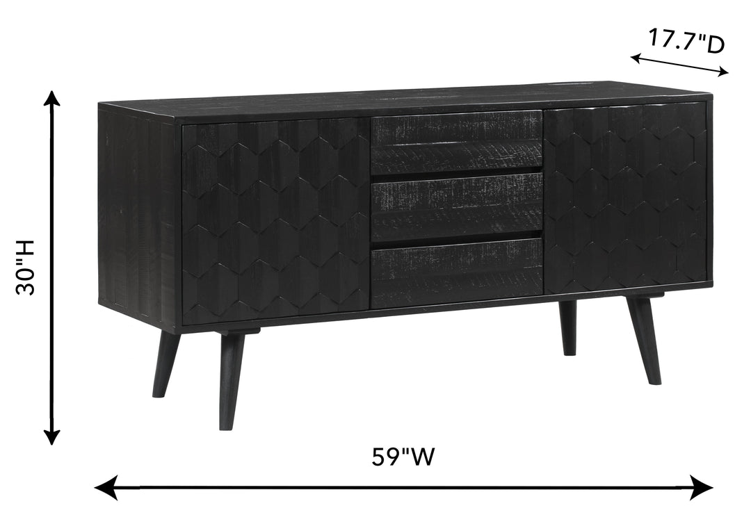 American Home Furniture | TOV Furniture - Valentina Black Buffet