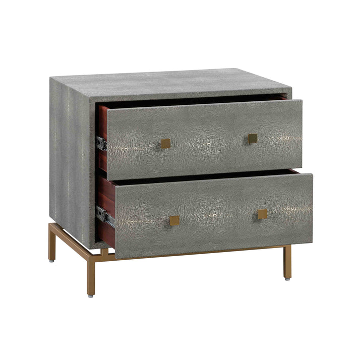 American Home Furniture | TOV Furniture - Pesce Shagreen Nightstand