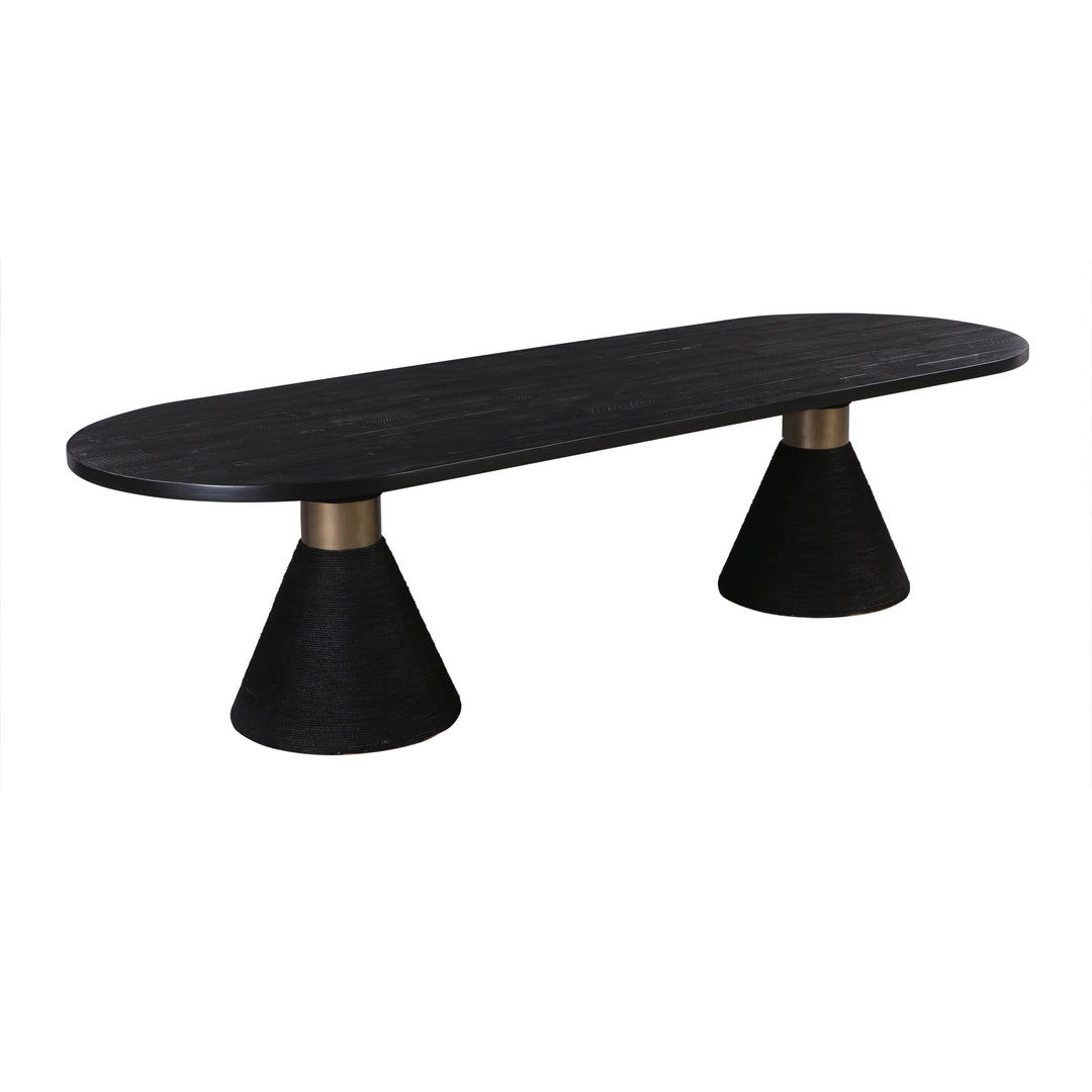 American Home Furniture | TOV Furniture - Rishi Black Rope Oval Table
