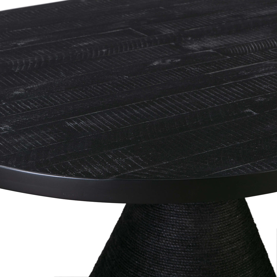 American Home Furniture | TOV Furniture - Rishi Black Rope Oval Table