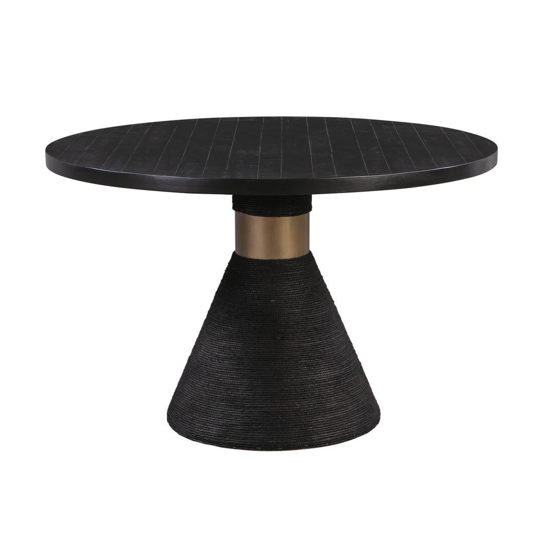 American Home Furniture | TOV Furniture - Rishi Black Rope Round Table