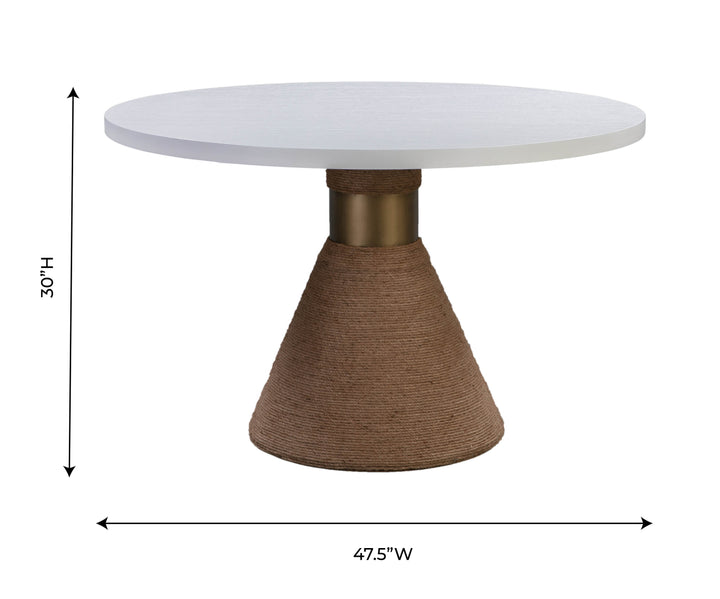 American Home Furniture | TOV Furniture - Rishi Natural Rope Round Table