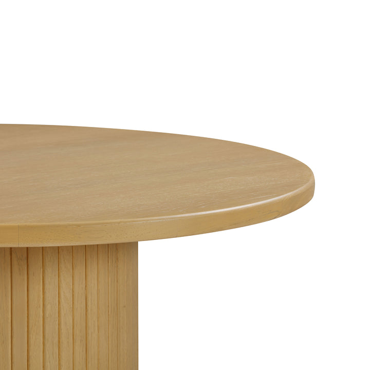 American Home Furniture | TOV Furniture - Chelsea Natural Oak Wood Round Dining Table
