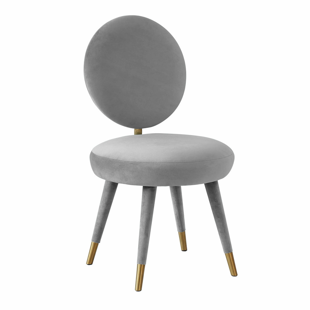 American Home Furniture | TOV Furniture - Kylie Light Grey Velvet Dining Chair