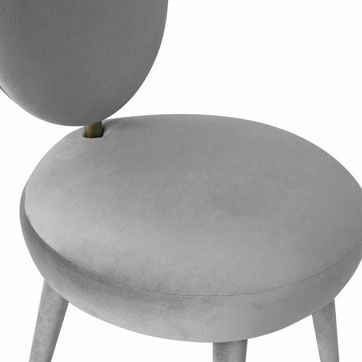 American Home Furniture | TOV Furniture - Kylie Light Grey Velvet Dining Chair