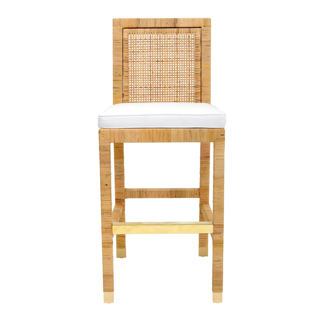 TOV Furniture Amara Rattan Bar Stool OTTOMANS, POUFS, + STOOLS