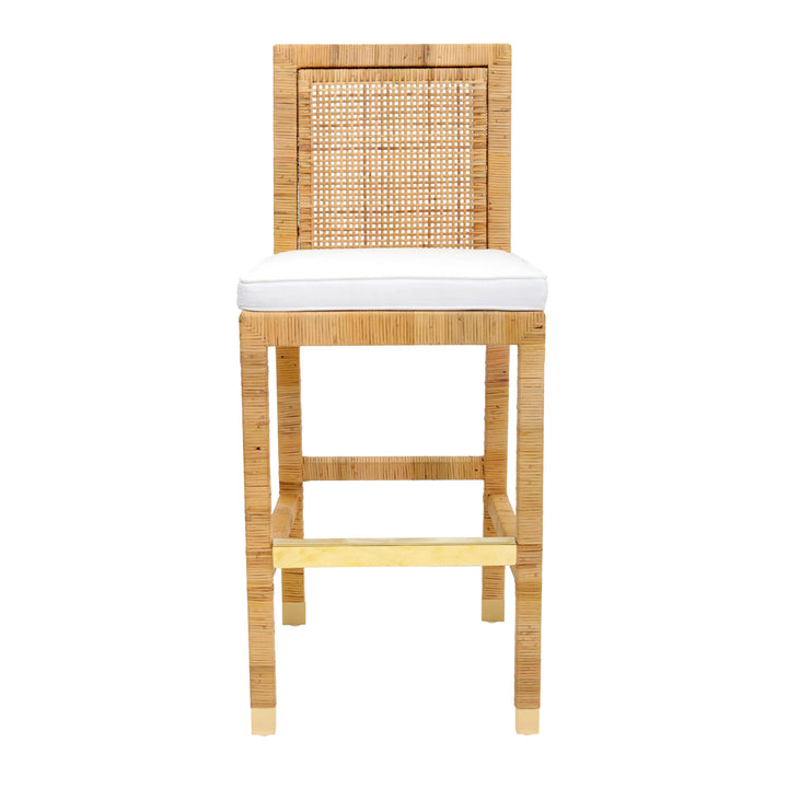 TOV Furniture Amara Rattan Bar Stool OTTOMANS, POUFS, + STOOLS
