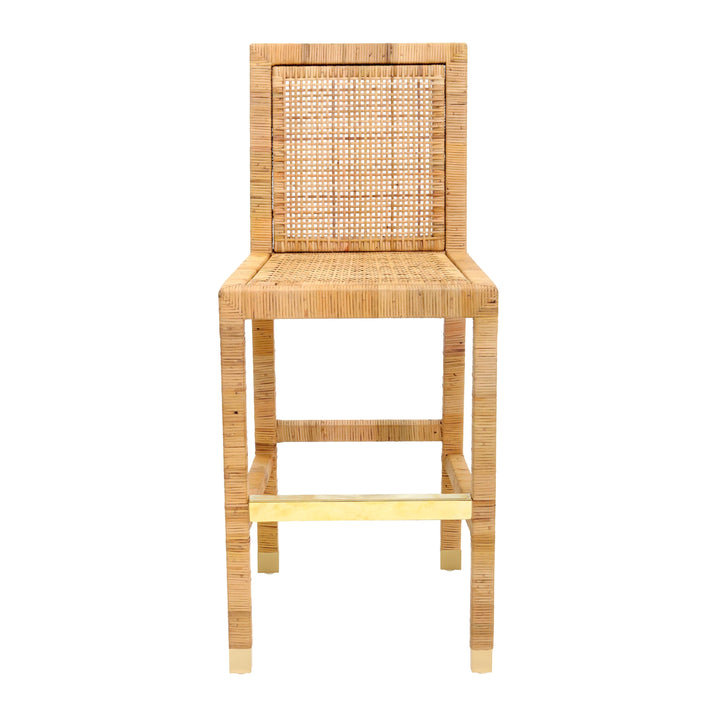 TOV Furniture Amara Rattan Bar Stool OTTOMANS, POUFS, + STOOLS