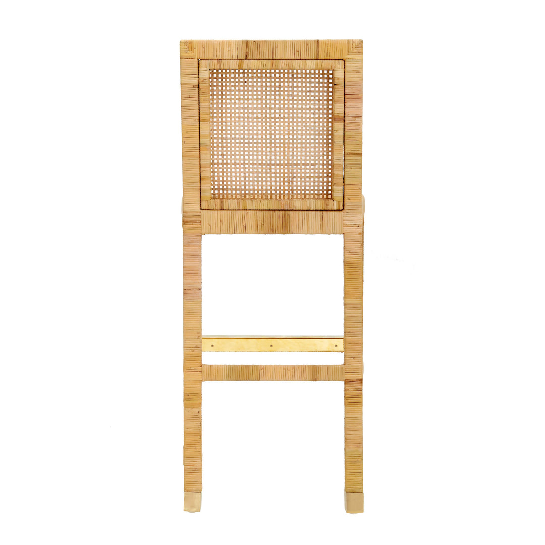 TOV Furniture Amara Rattan Bar Stool OTTOMANS, POUFS, + STOOLS