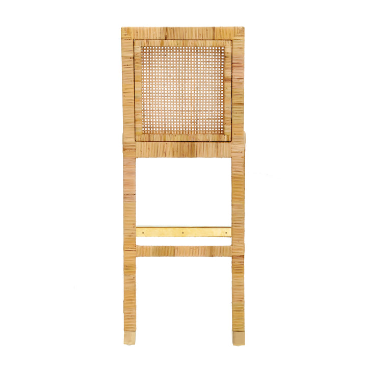 TOV Furniture Amara Rattan Bar Stool OTTOMANS, POUFS, + STOOLS