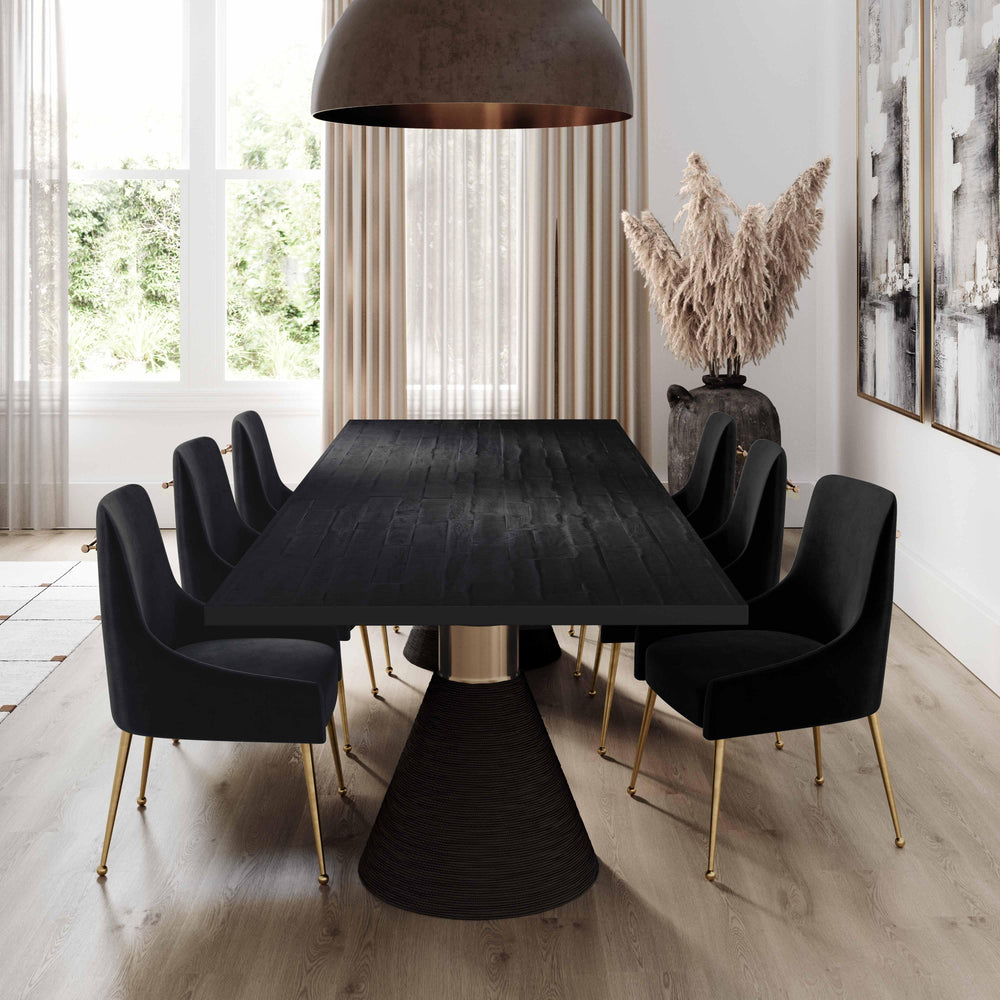 American Home Furniture | TOV Furniture - Rishi Black Rope Rectangular Table