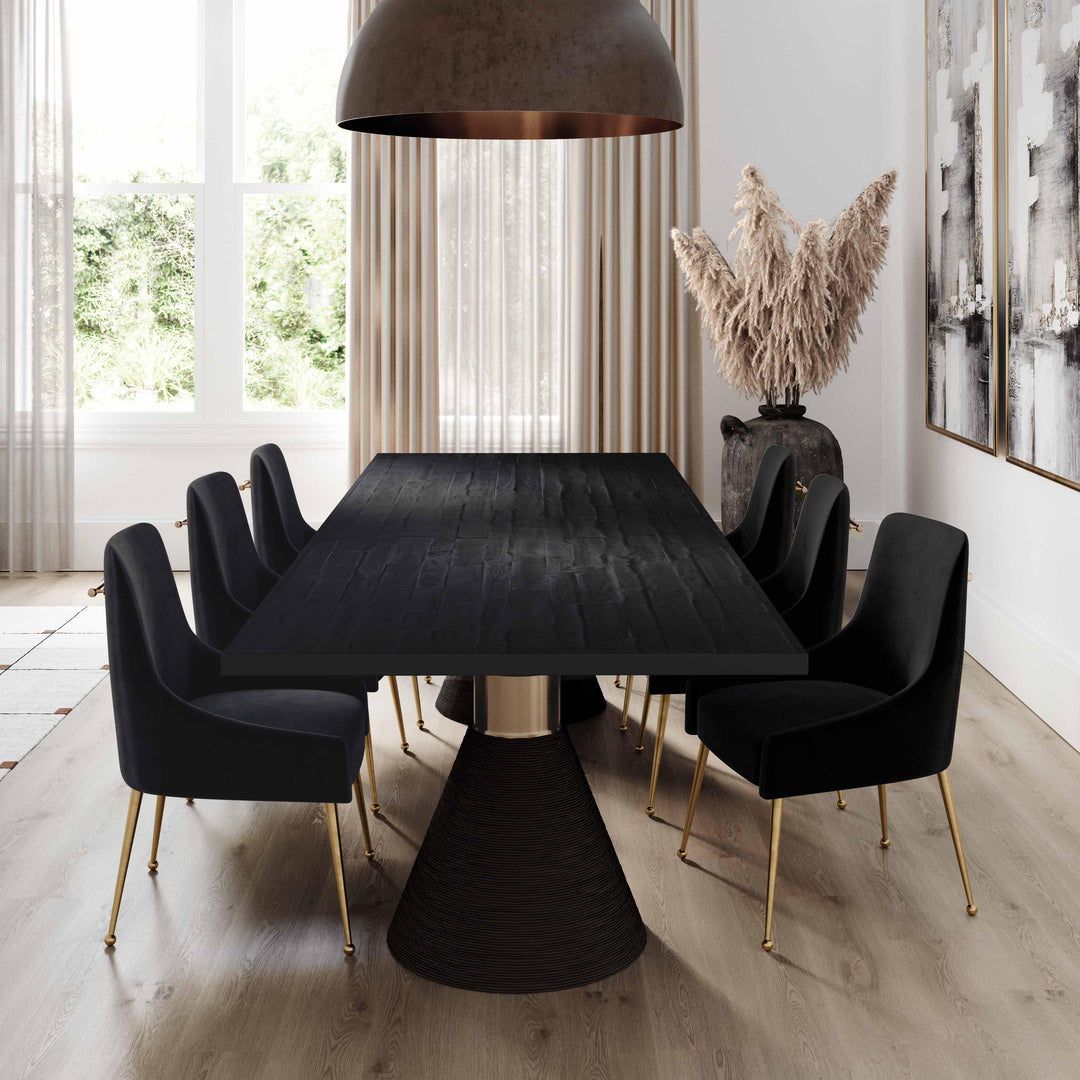 TOV Furniture Rishi Black Rope Rectangular Table DINING TABLES