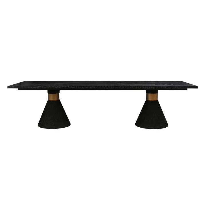 American Home Furniture | TOV Furniture - Rishi Black Rope Rectangular Table