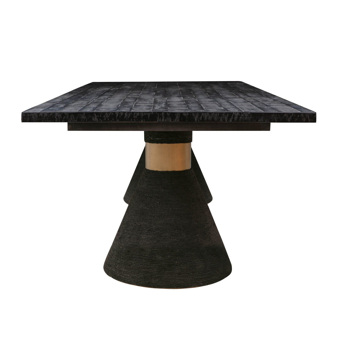 TOV Furniture Rishi Black Rope Rectangular Table DINING TABLES