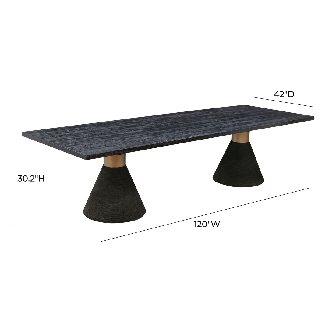 TOV Furniture Rishi Black Rope Rectangular Table DINING TABLES