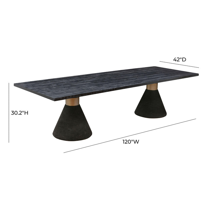 TOV Furniture Rishi Black Rope Rectangular Table DINING TABLES