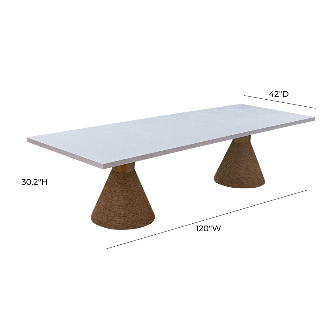 American Home Furniture | TOV Furniture - Rishi Natural Rope Rectangular Table