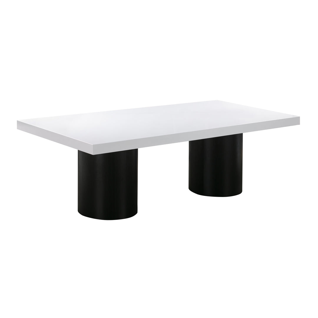 American Home Furniture | TOV Furniture - Nova White Lacquer Dining Table