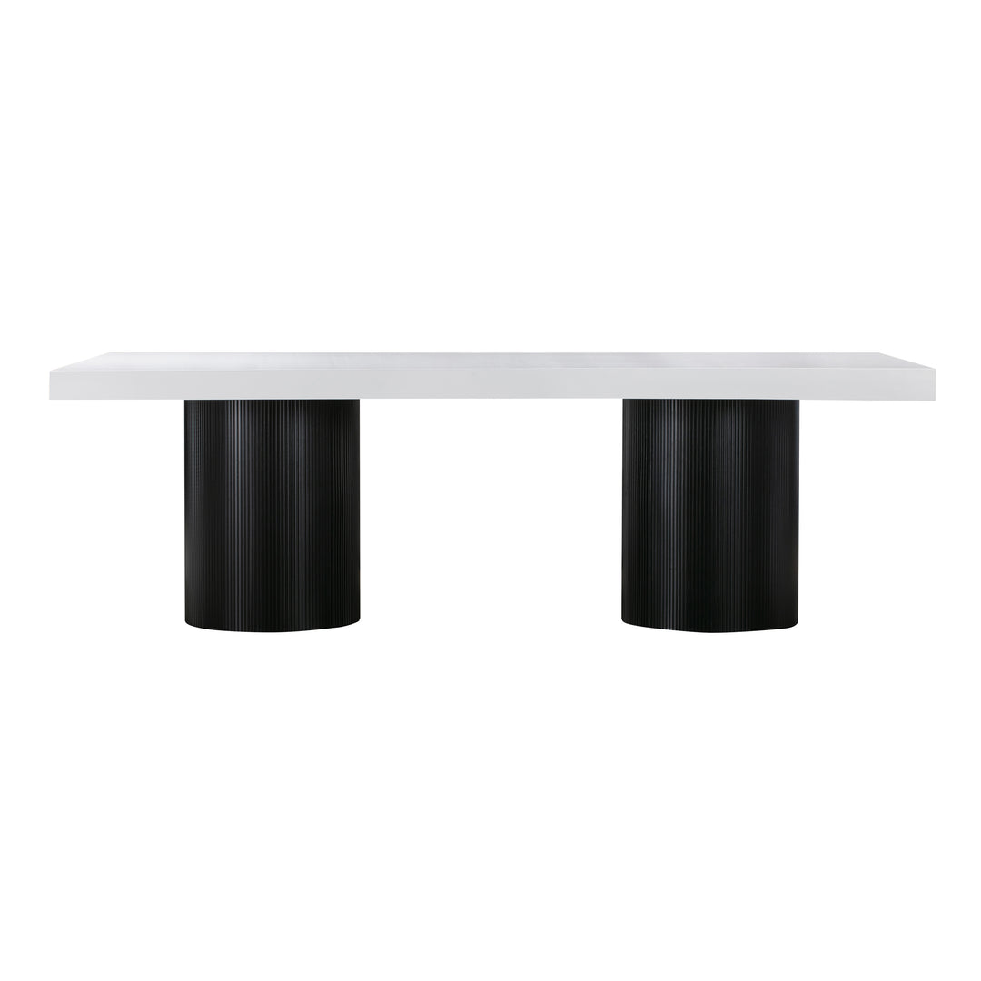 American Home Furniture | TOV Furniture - Nova White Lacquer Dining Table