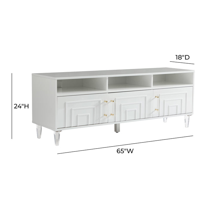 American Home Furniture | TOV Furniture - Famke White Media Console