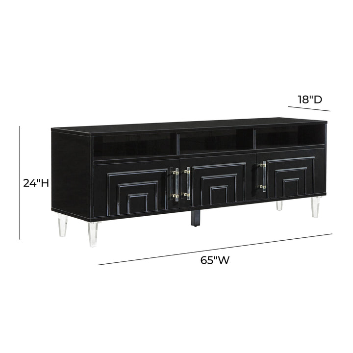 American Home Furniture | TOV Furniture - Famke Black Media Console