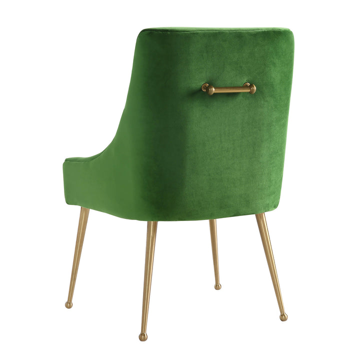 TOV Furniture Beatrix Green Velvet Side Chair DINING CHAIRS