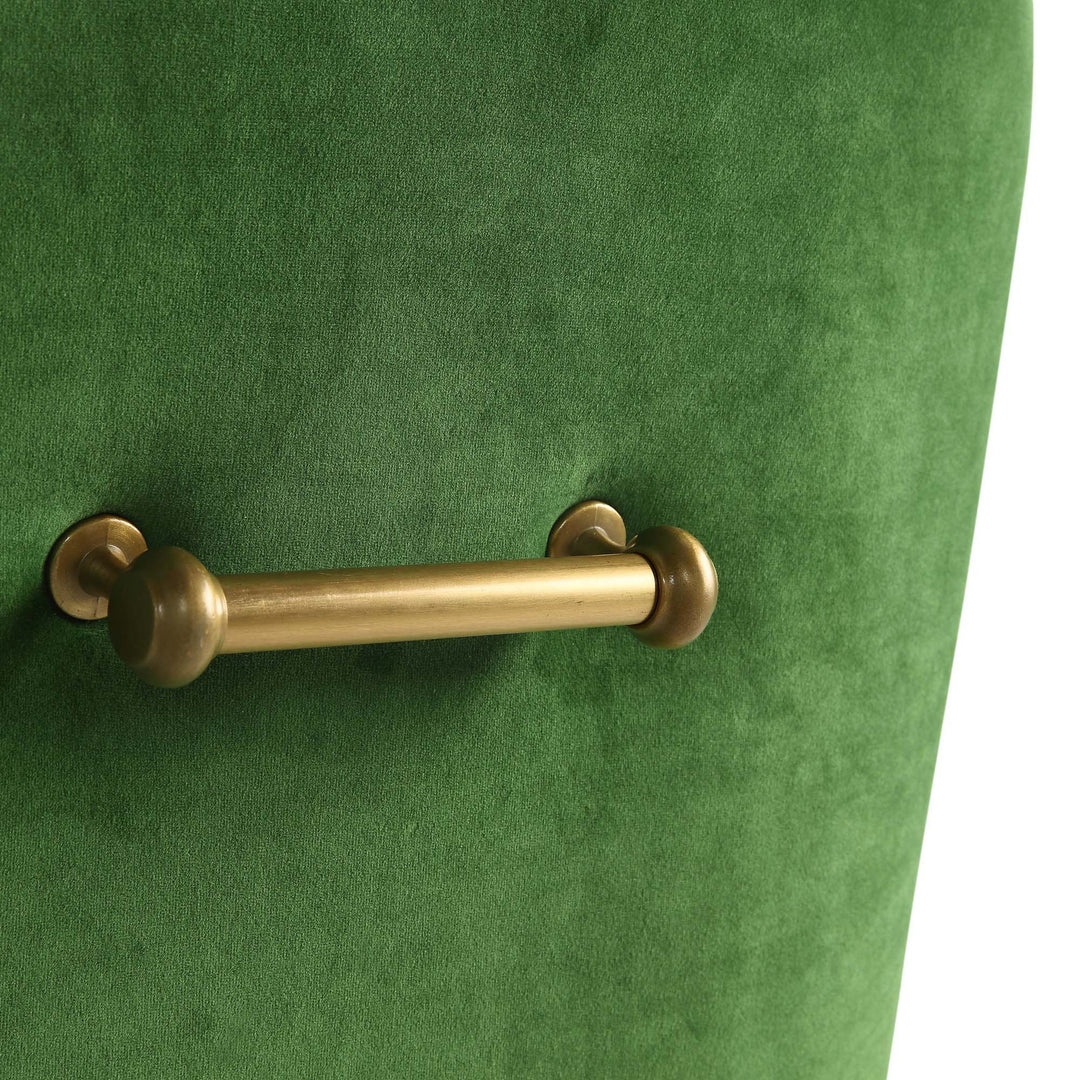 TOV Furniture Beatrix Green Velvet Side Chair DINING CHAIRS