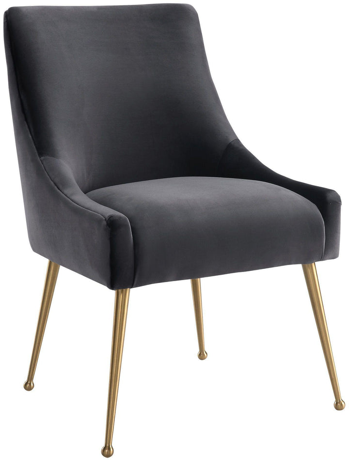 American Home Furniture | TOV Furniture - Beatrix Grey Velvet Side Chair