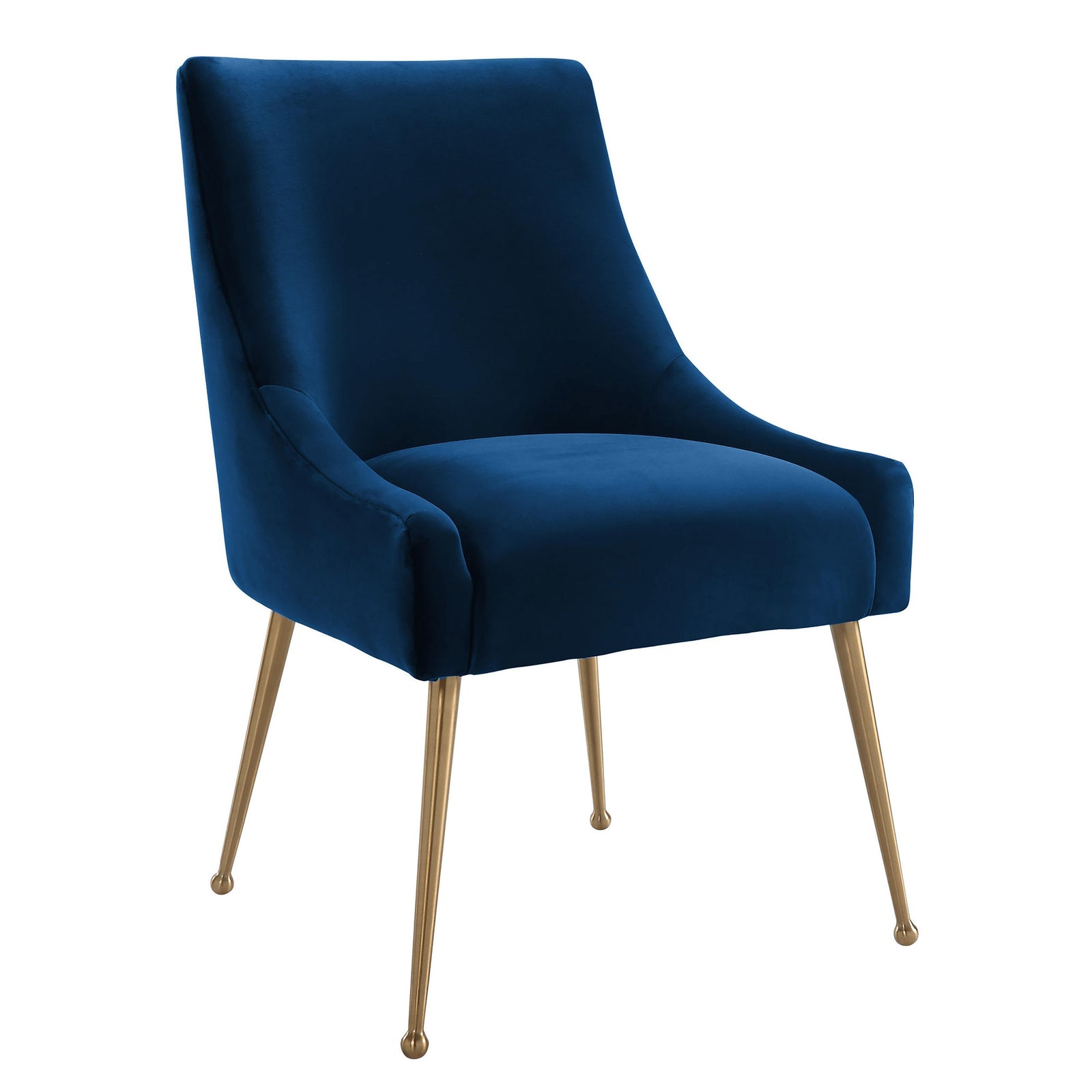 TOV Furniture Beatrix Navy Velvet Side Chair DINING CHAIRS