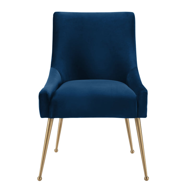 TOV Furniture Beatrix Navy Velvet Side Chair DINING CHAIRS