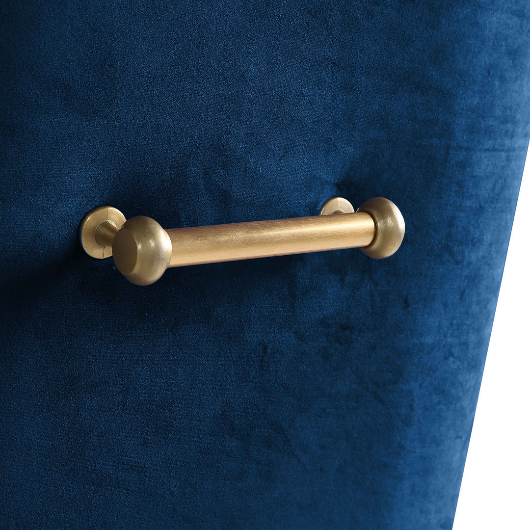 TOV Furniture Beatrix Navy Velvet Side Chair DINING CHAIRS