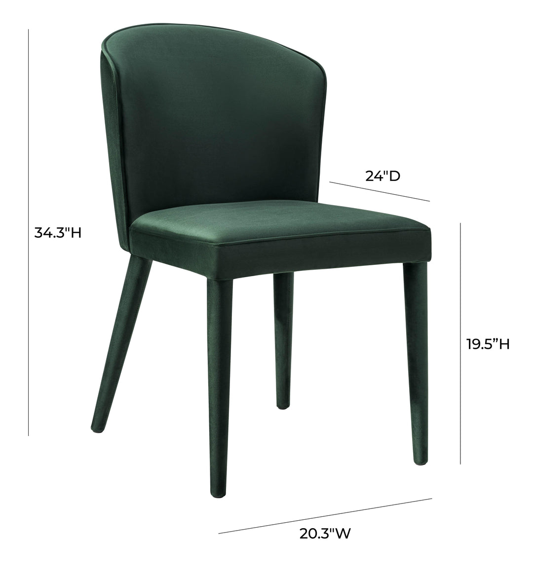 American Home Furniture | TOV Furniture - Metropolitan Forest Green Velvet Chair