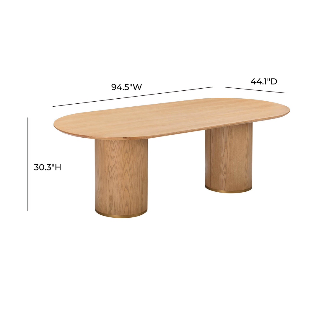 American Home Furniture | TOV Furniture - Brandy Natural Ash Wood Oval Dining Table