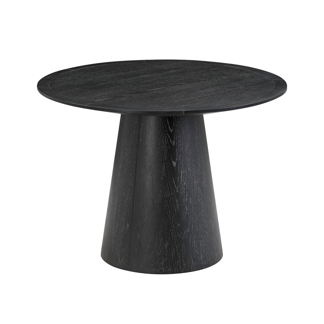 American Home Furniture | TOV Furniture - Sahara Black Oak Round Dining Table