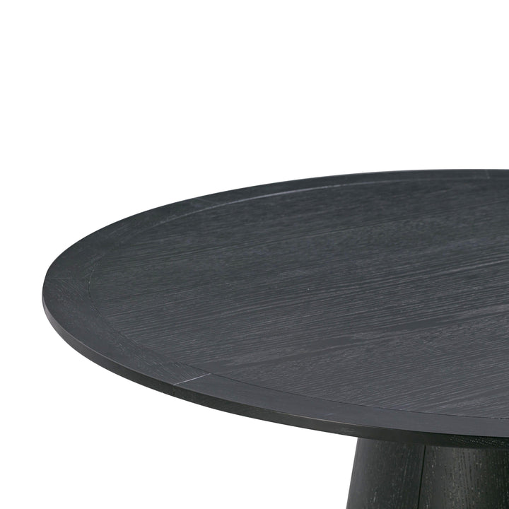 American Home Furniture | TOV Furniture - Sahara Black Oak Round Dining Table