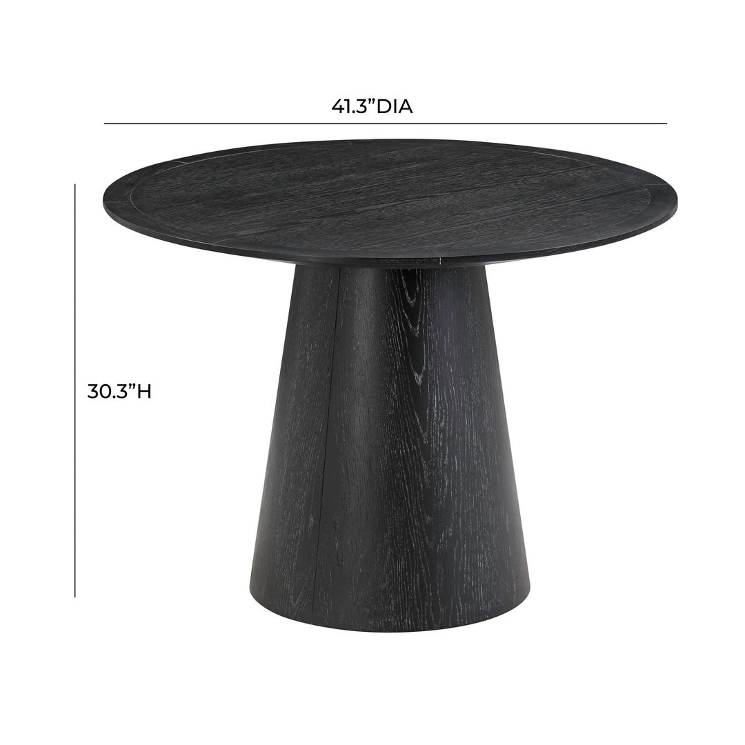 American Home Furniture | TOV Furniture - Sahara Black Oak Round Dining Table