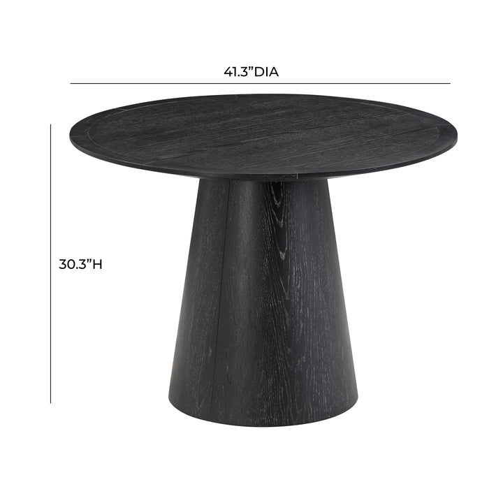 TOV Furniture Sahara Black Oak Round Dining Table DINING TABLES