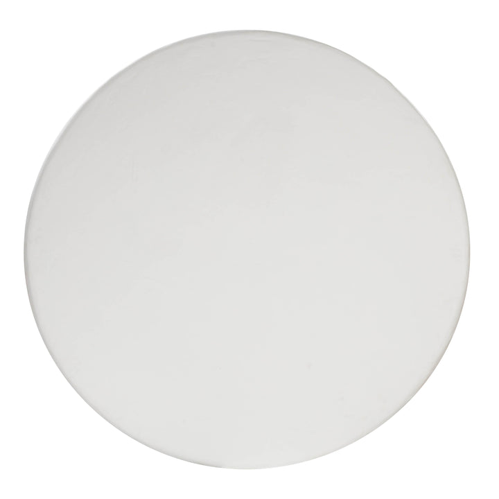 TOV Furniture Elika White Faux Plaster Round Dining Table OUTDOOR DINING TABLES