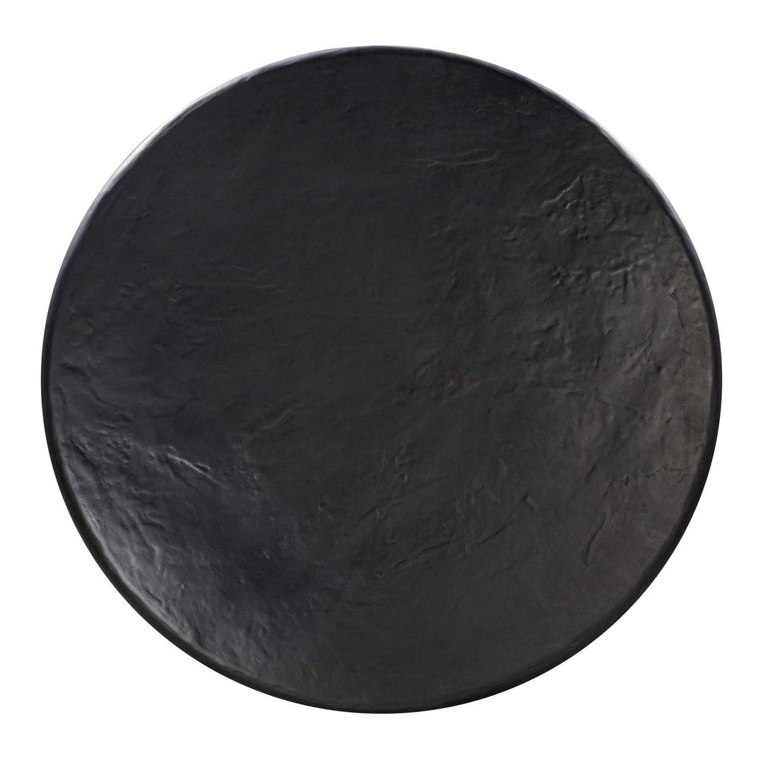 TOV Furniture Elika Black Faux Plaster Round Dining Table OUTDOOR DINING TABLES