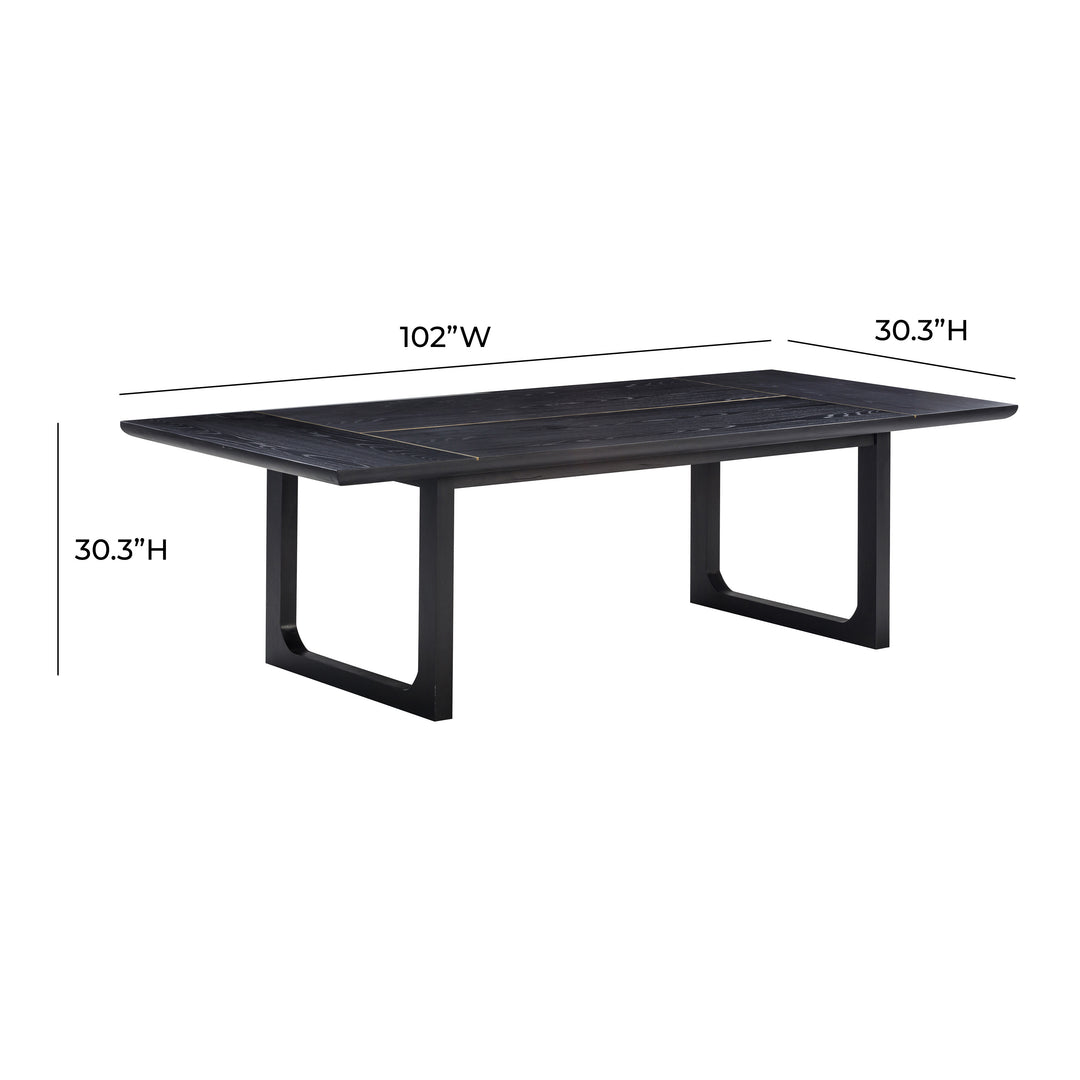 American Home Furniture | TOV Furniture - Shiloh Black Ash Rectangular Dining Table