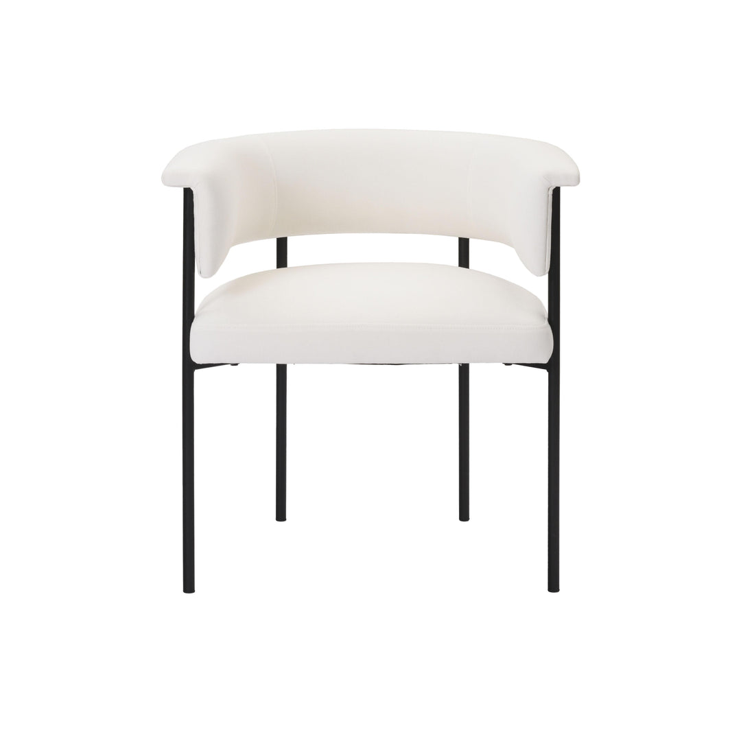 American Home Furniture | TOV Furniture - Taylor Cream Performance Linen Dining Chair