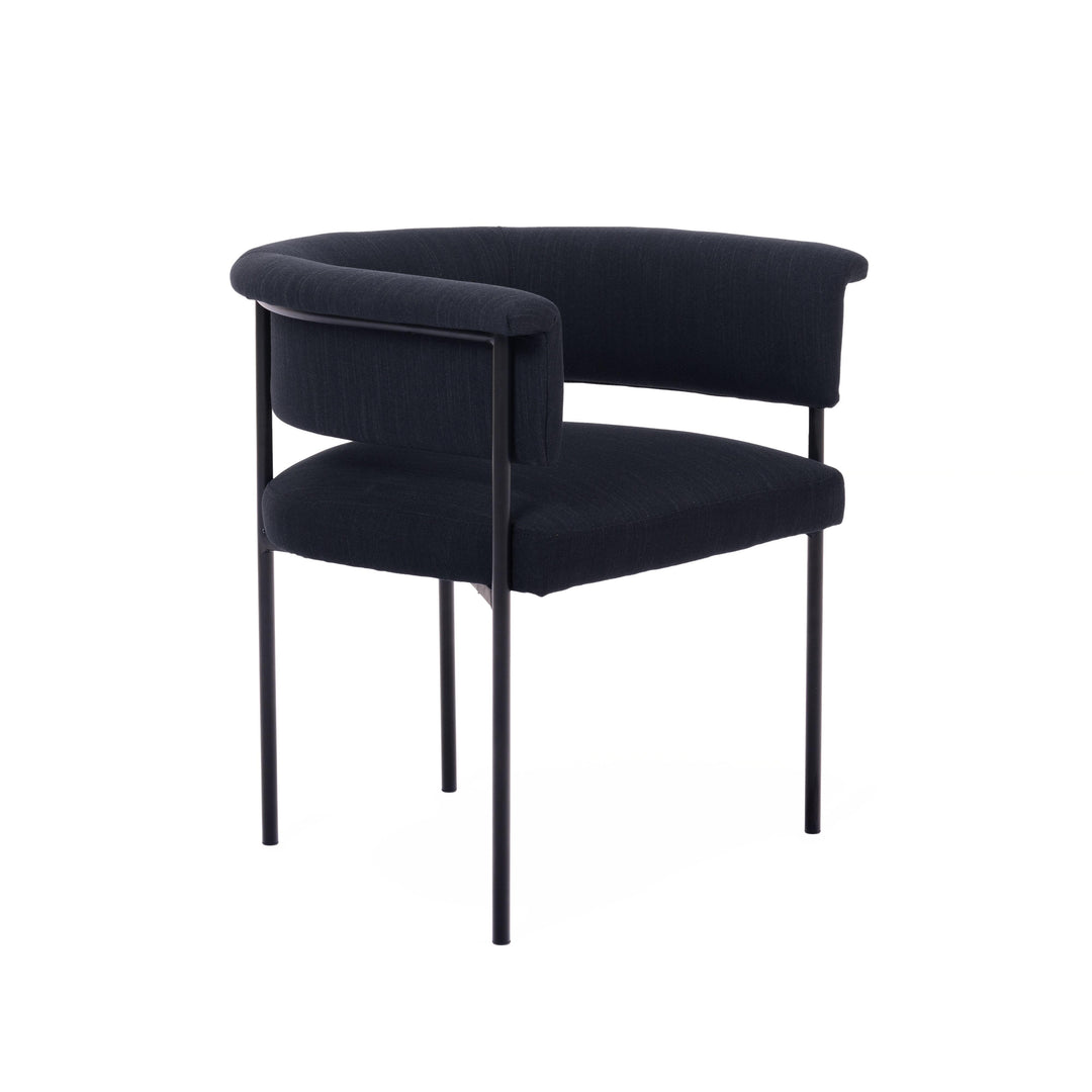 American Home Furniture | TOV Furniture - Taylor Black Performance Linen Dining Chair