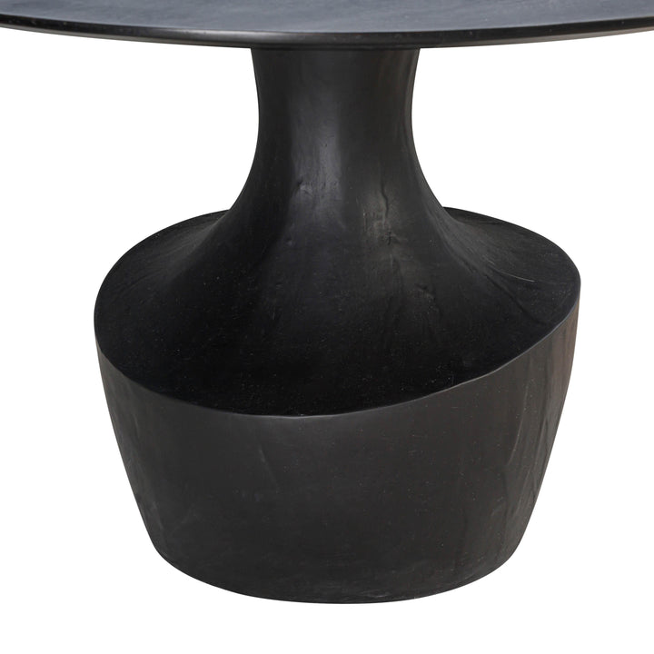 American Home Furniture | TOV Furniture - Gevra Black Acacia & Faux Plaster Dining Table