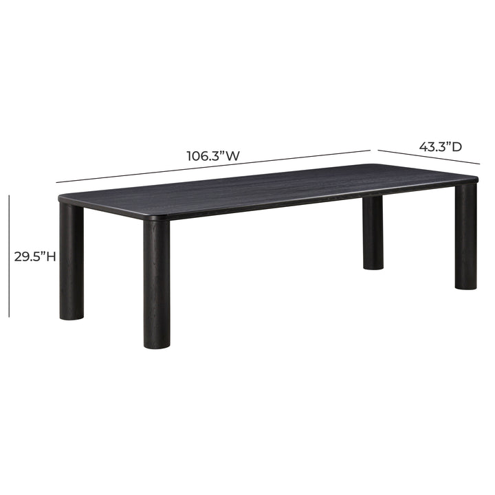 American Home Furniture | TOV Furniture - Akola Black Oak Rectangular Dining Table