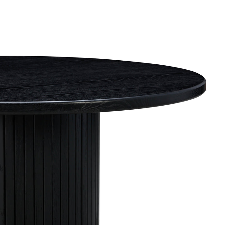American Home Furniture | TOV Furniture - Chelsea Black Oak Round Dining Table