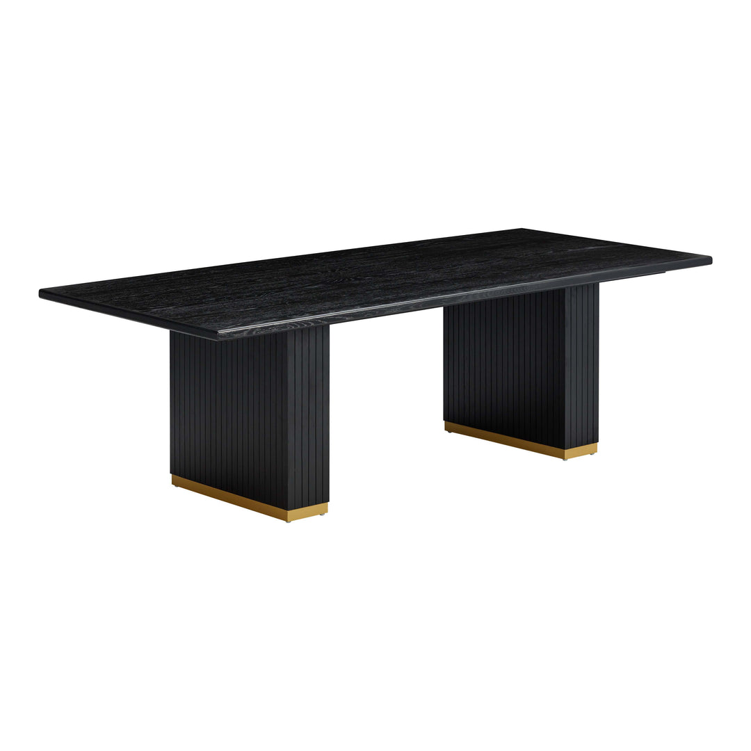 American Home Furniture | TOV Furniture - Chelsea Black Oak Rectangular Dining Table